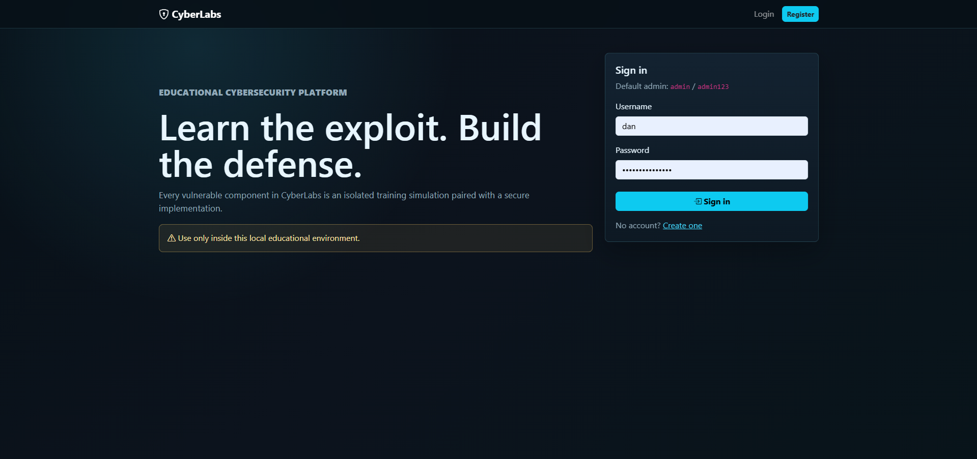 Cybersecurity Learning Platform
